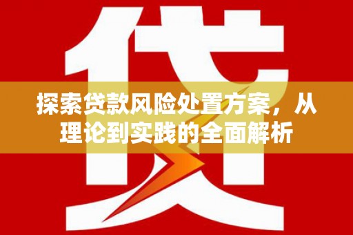 青田探索贷款风险处置方案，从理论到实践的全面解析