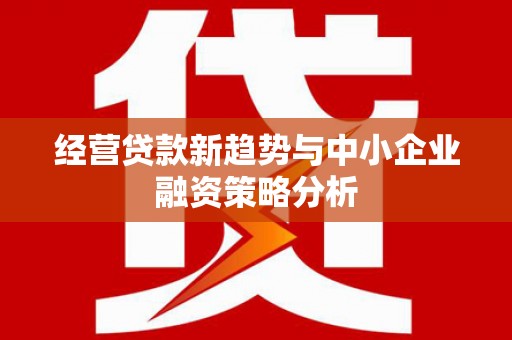 青田经营贷款新趋势与中小企业融资策略分析